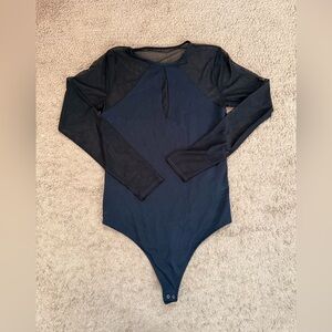 Abercrombie & Fitch Black Long Sleeve Bodysuit